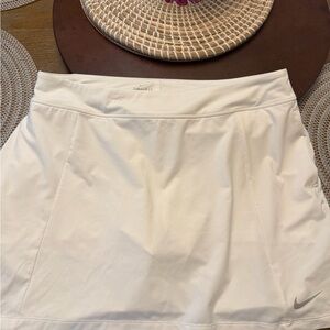 Nike White Athletic Skort with Subtle Swoosh